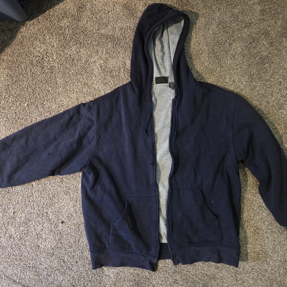 Athletech Dark Blue and Gray Hoodie